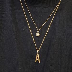 Mejuri Bold Initial Necklace "A"